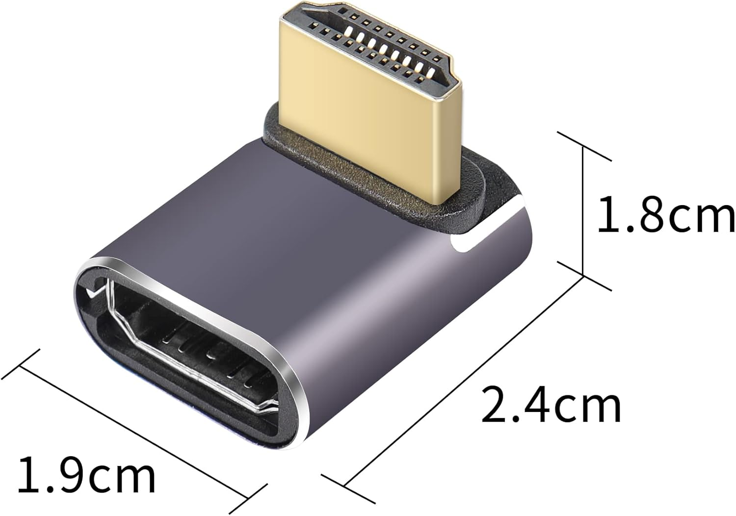 RIIEYOCA HDMI Coupler 8K, HDMI 2.1 Female to Female Connector HDMI Extension Adapter(2 Pack) (Up&Down) - Mid-Left image number 2
