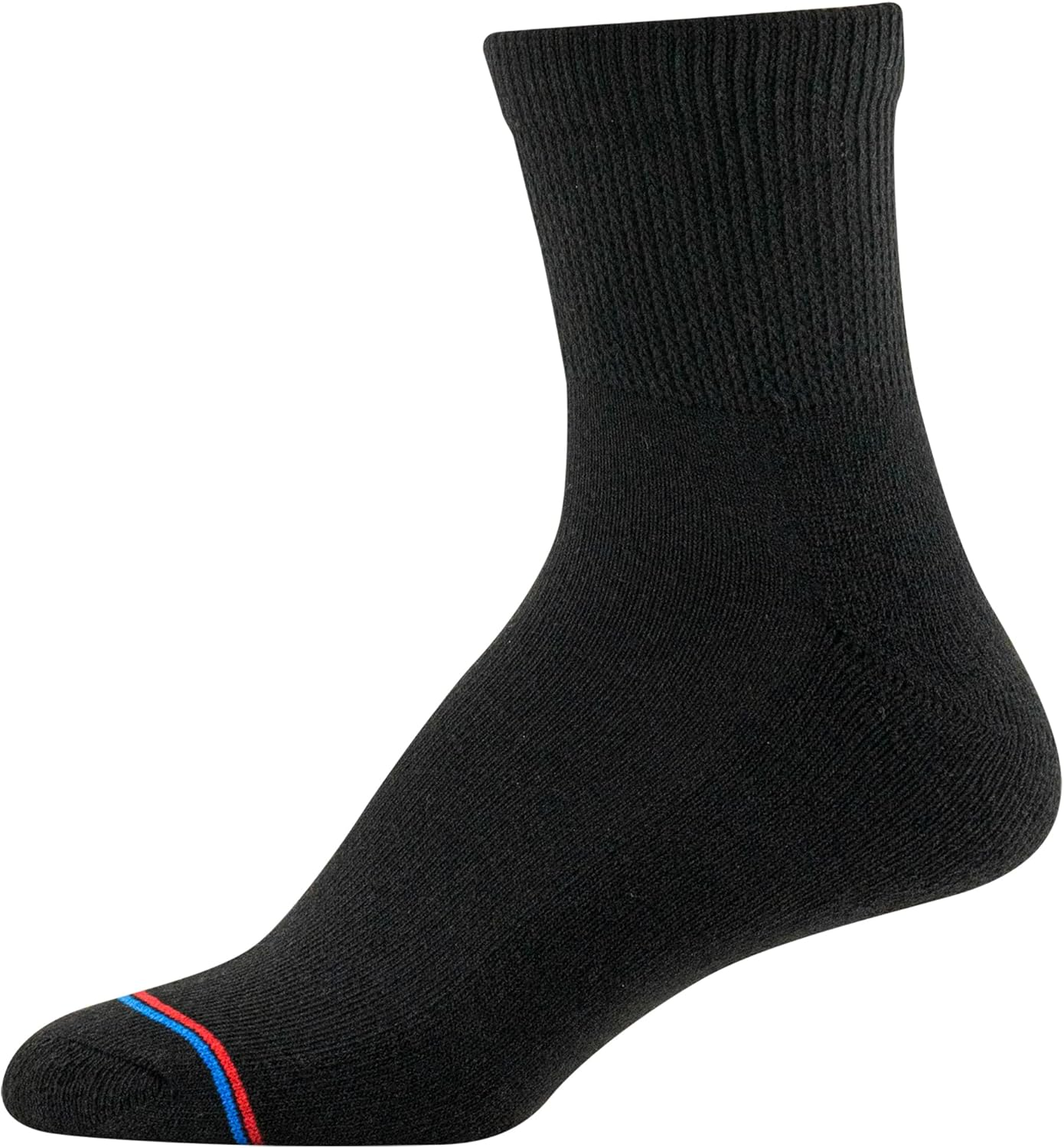 Medipeds Mens 8577 8 Pack Diabetic Quarter Socks with Non-Binding Top Socks image number 3