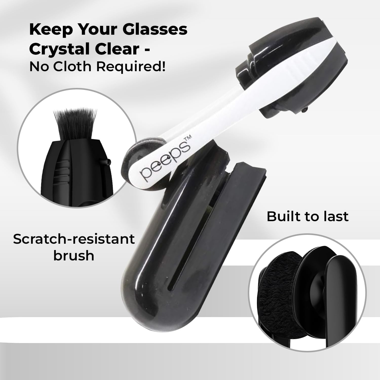 Peeps Compact Glasses Cleaner by Carbonklean | Removes Fingerprints, Smudges | Reusable (500+ Times), Non-Abrasive | Safe for Sunglasses, Reading Glasses, Safety Glasses | 3-Piece Pack image number 5