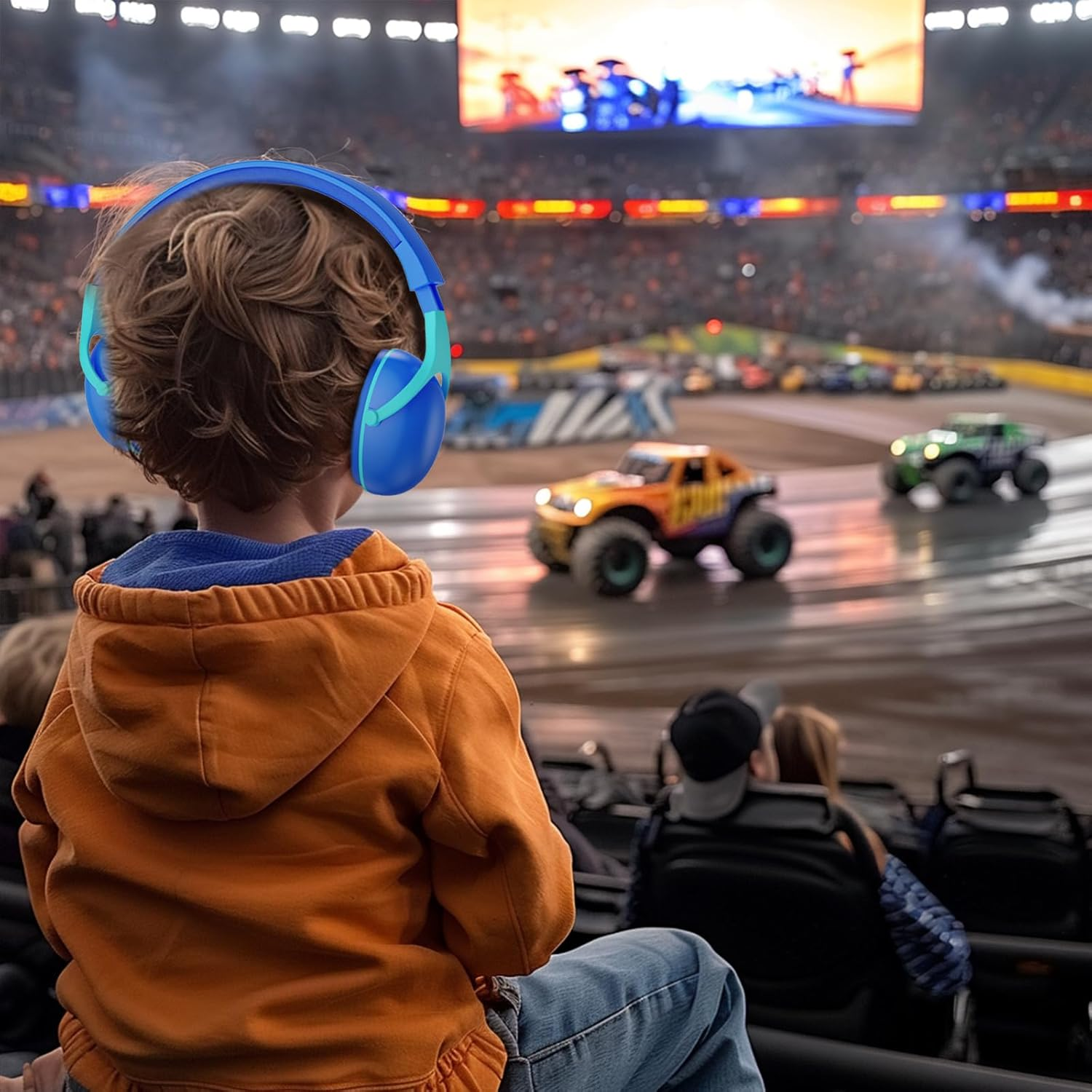 Procase Noise Cancelling Headphones for Kids, 2 Pack Kids Ear Protection for Monster Jam Truck, Hearing Protection Noise Reduction Earmuffs for Sensory Autism Toddler Children image number 5