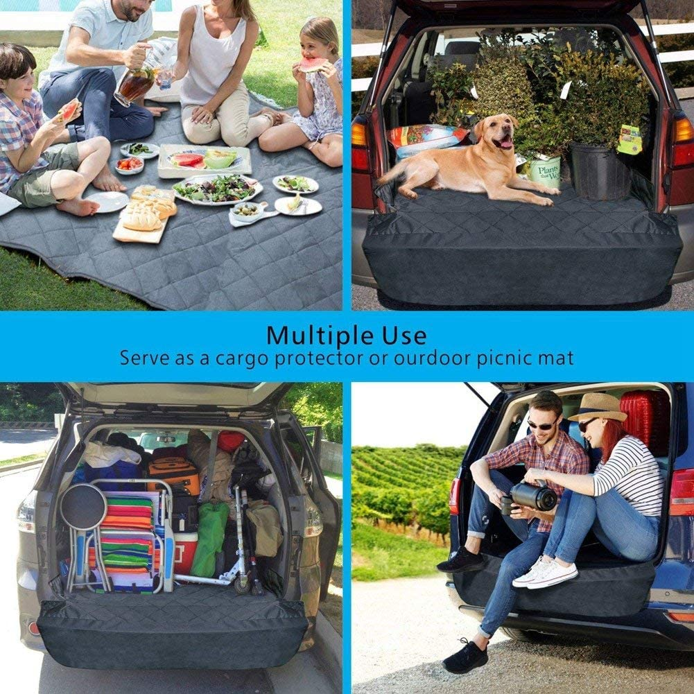 J&C Pet Cargo Liner,Cargo Cover for Dogs,Trunk Liner,Seat Protector for Cars,Heavy Duty Dog Car Seat Cover for SUV Trucks,Non Slip Waterproof Universal,Bumper Flap Protector