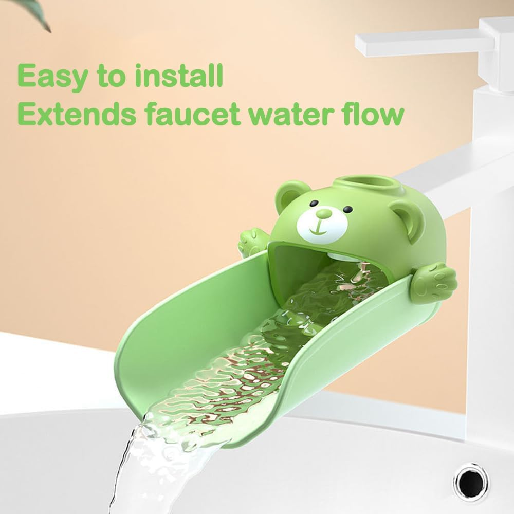 Faucet Extender for Sink Easy Use Sink Faucet Extenders with Temperature Sensitive for Toddlers, Kids Hand Washing Faucet Extension for Bathroom Sink, Kitchen (Green) image number 6