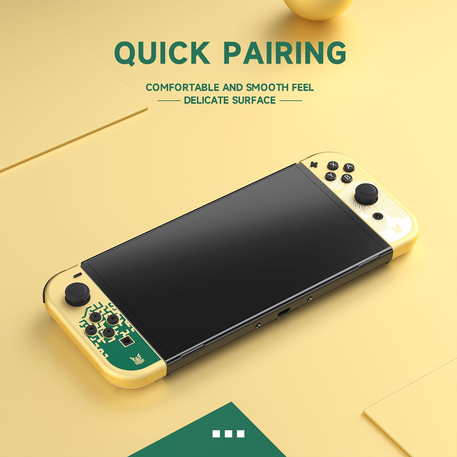 YKASEK Joy Cons for Switch Controllers, Wireless Replacement Joycons, Left and Right Controllers Joycon Support Sports Dual Vibration/Wake-Up/Motion Control (Gold image number 3