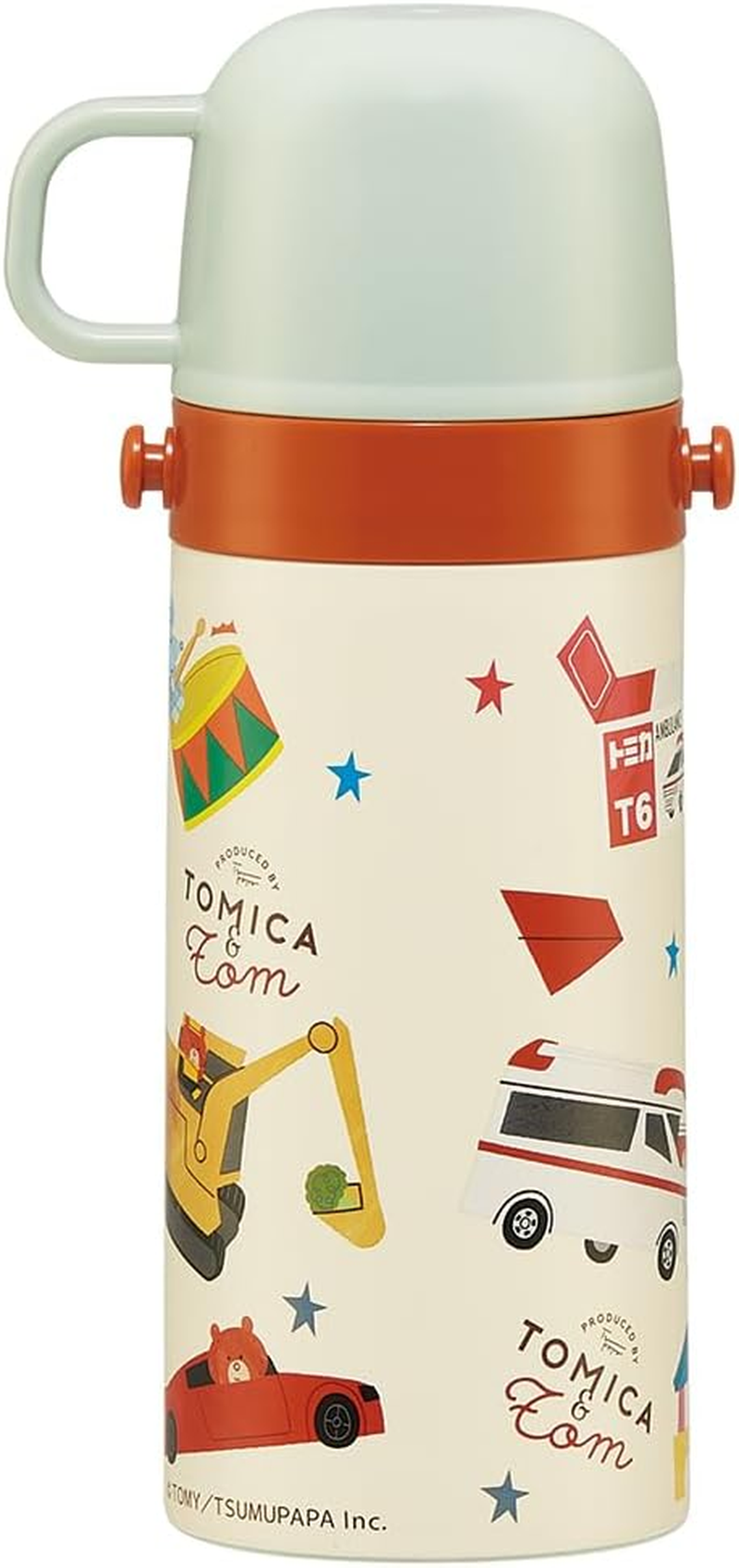 Skater SKCP3-A Children'S Stainless Steel Water Bottle, 2-Way Drinking Straw, 14.1 Fl Oz (410 Ml), Cup Drinking, 11.8 Fl Oz (350 Ml), Tomica and Tom, Tsumupappa, Kid-Friendly Lightweight Type, Small image number 5