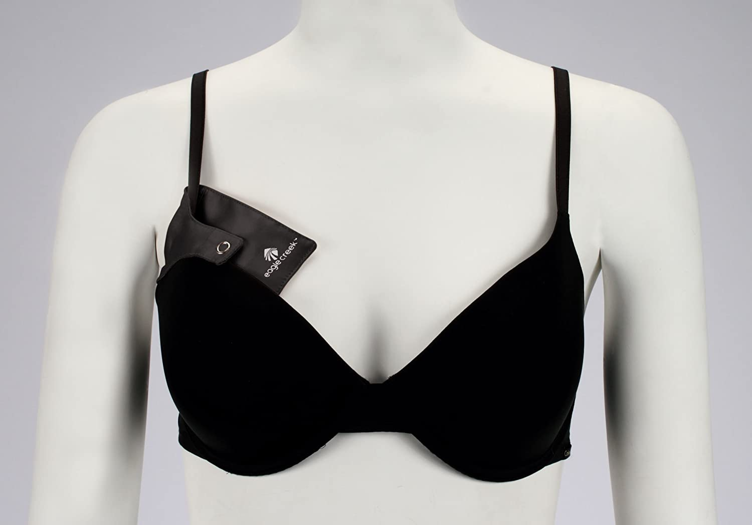 Eagle Creek Silk Undercover Bra Stash, Black - Rose image number 5