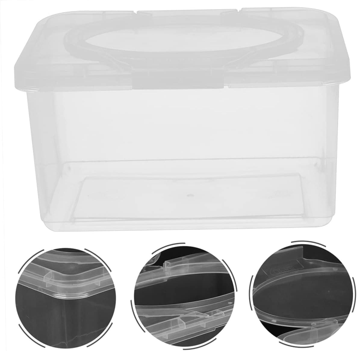 Ibasenice 2Pcs Cleansing Tissue Box Wipe Container Dispenser Reusable Wipes Container Cover for Bathroom Nursery Household image number 6