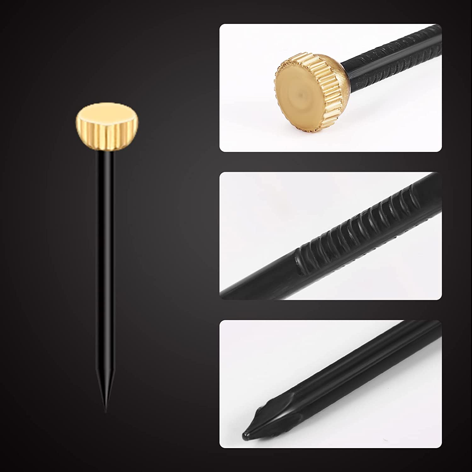 100Pcs Picture Hanging Nails, Sturdy Hanging Hardware Nails Picture Hanger Nails for Woodworking and Hanging Picture Photo Frames (0.98Inch Long) image number 2