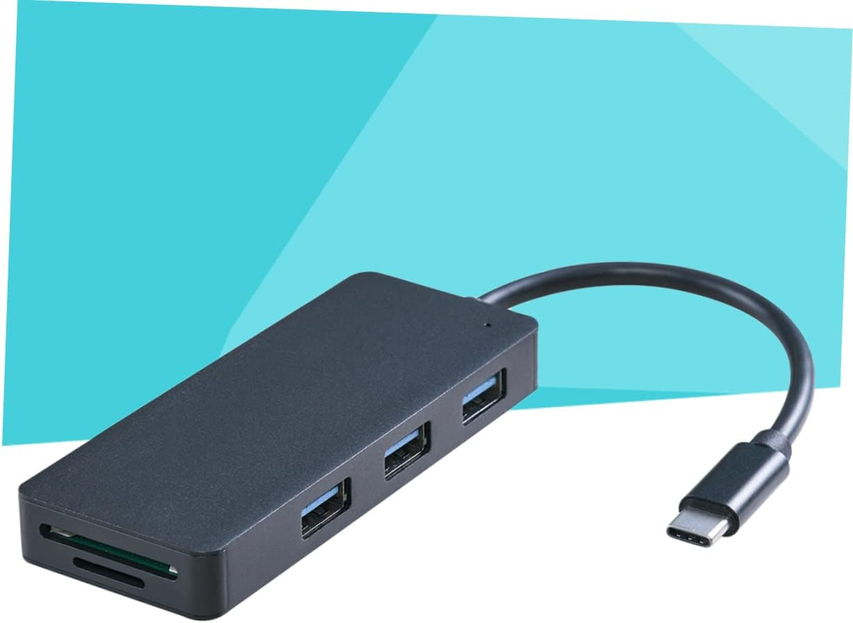 BETOOKY 3-Port USB 3.0 Hub 5 1 Laptop Hub Type- USB Hub Charging Adapter USB Power Adapter USB- USB Hub Individual Power Type Connectors to USB Gigabit Ethernet Docking Station