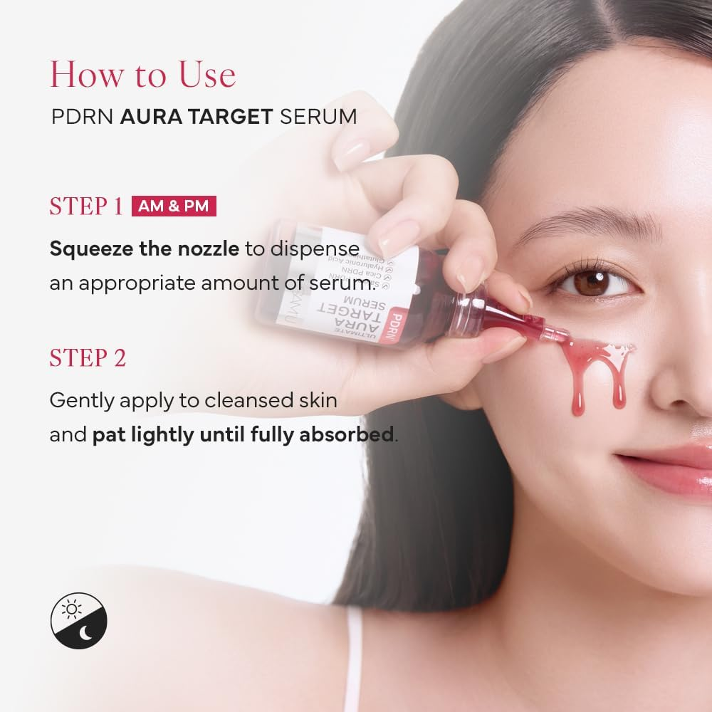 SAM'U PDRN Ultimate Aura Target Serum - PDRN Salmon Glow Serum with Glutathione, Vitamin C & Salmon PDRN, Korean Skin Care