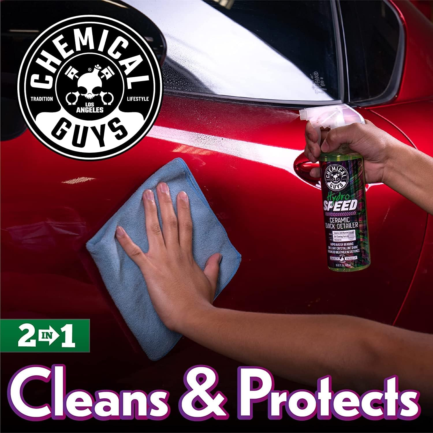 Chemical Guys Hydroslick Ceramic Coating (473Ml) + Hydrosuds Ceramic Car Wash Soap (473Ml) + Hydrospeed Ceramic Quick Detailer (473 Ml) (3 Items)