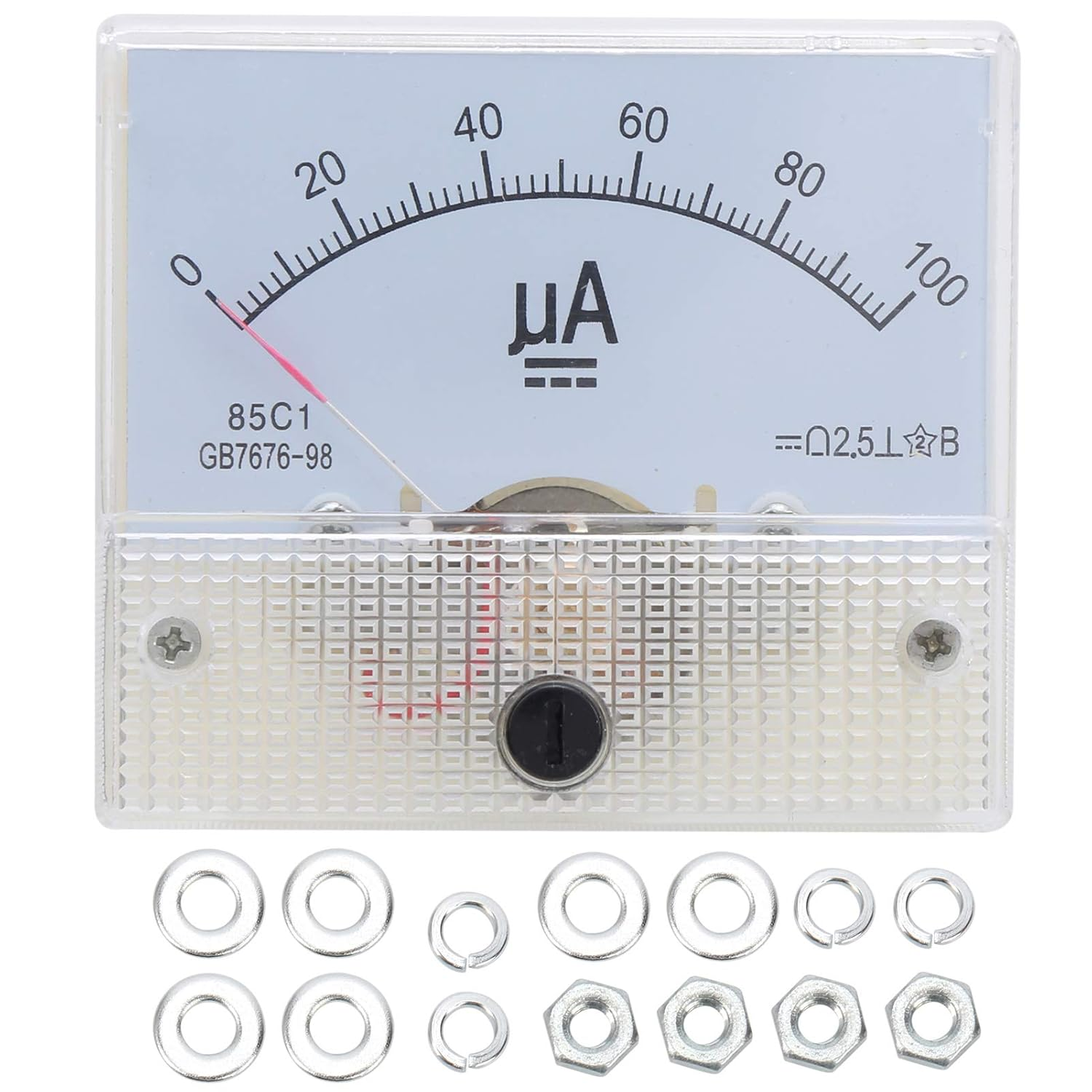 85C1 DC 0 100UA Pointer Type Ammeter Analog Current Panel Meter Measuring Instrument image number 4