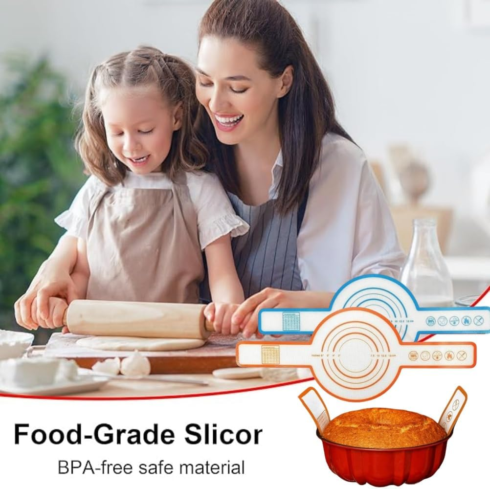 2 PCS Silicone Bread Sling for Dutch Oven, Oven Liners, Heat Resistant Non-Stick & Easy Clean, Reusable Bread Baking Mat with Long Handles, for Transferable Dough Pastry, Placing Bread,2 Colors image number 3