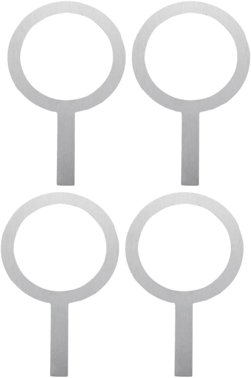 DECORNIJIA 4Pcs Stainless Steel Scald-Proof Milk Tea Baking Cup Rings with Handle, 98Mm Diameter Coffee Cup Rims for Home and Cafe Use