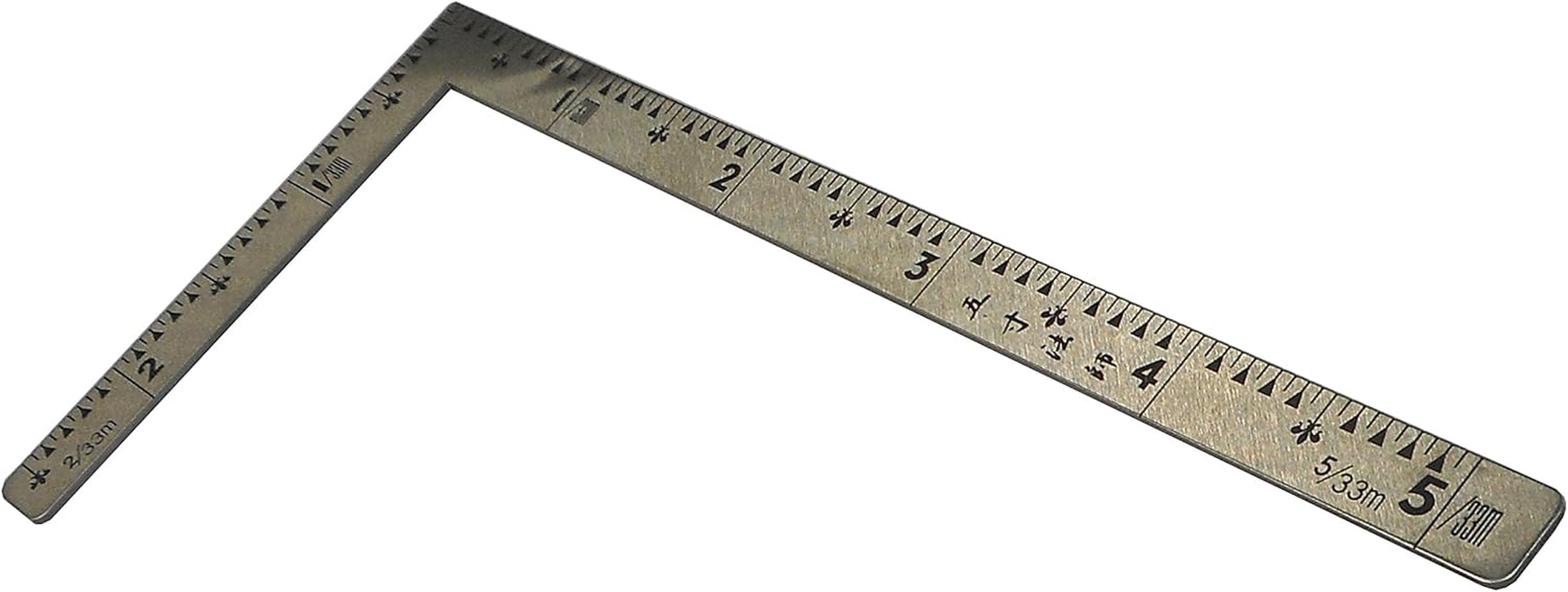 Shinwa Sokutei 12101 Curb Scale, Small, Three-Dimensional Stainless Steel, 3.9 X 2.0 Inches (10 X 5 Cm), Front and Back Equal image number 1