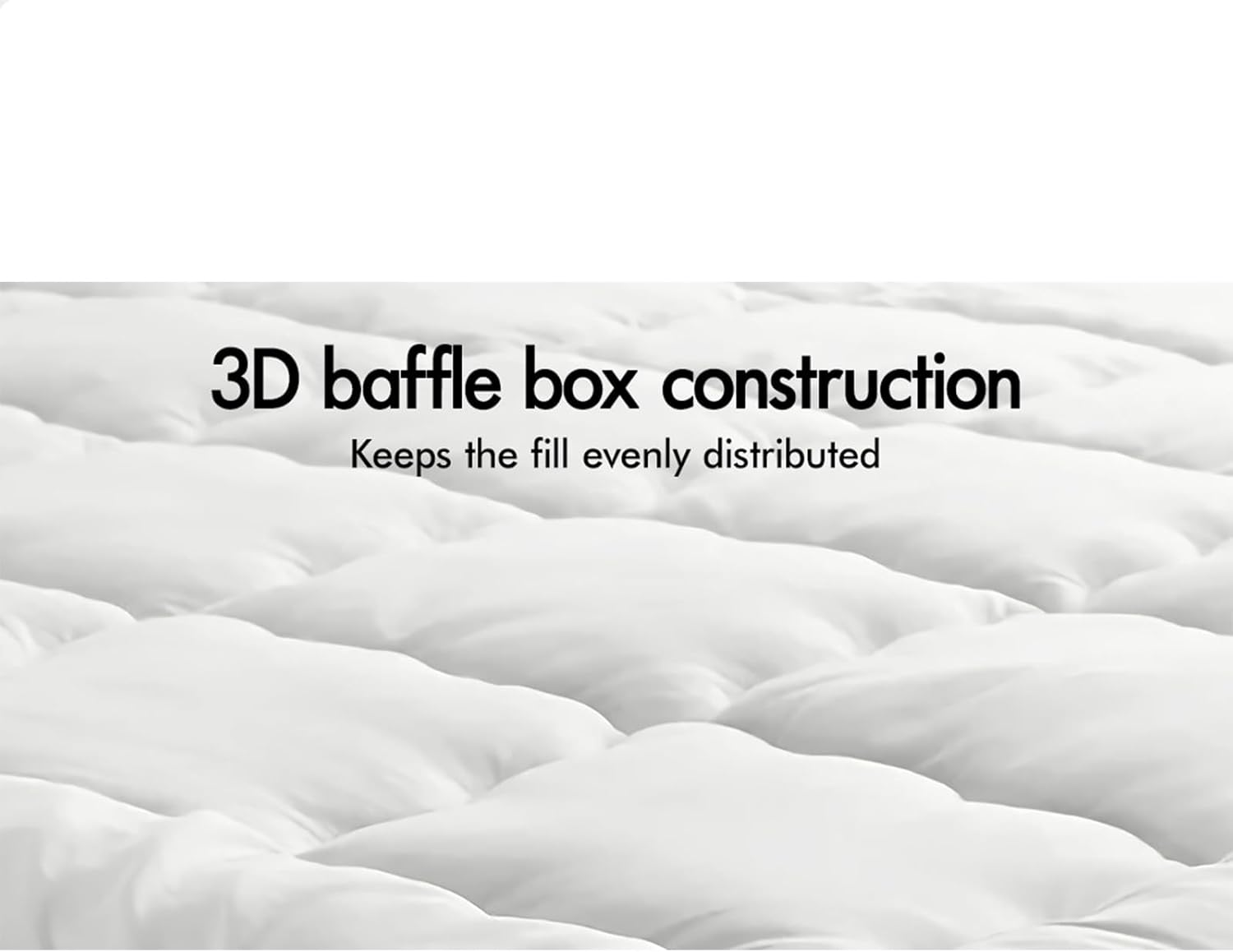 STARRY EUCALYPT Single Size Pillow Top Mattress Topper 7Cm Thick with Fabric Cover, 1000 GSM Microfibre Bamboo Fibre Filling Beddings Bed Pillowtop Mat Pad(White) image number 5