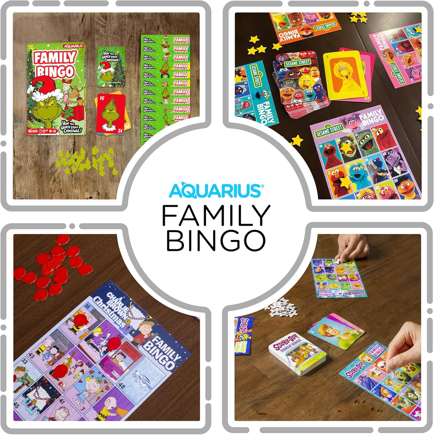 Aquarius the Grinch Family Bingo Card Game, Christmas Themed Fun for Kids and Adults, 18 Bingo Cards, Learning and Developmental Benefits, Ages 8+, 2-4 Players, Family Entertainment Game image number 3