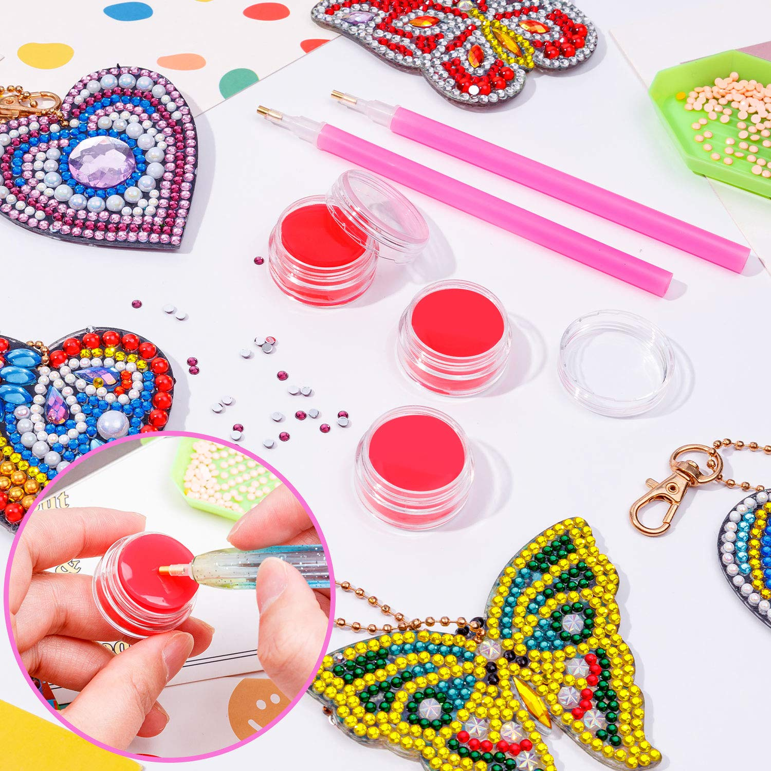 20 Pcs Diamond Art Wax Refills - DIY Diamond Paint Wax Holder Case with Clay Storage Box for 3D Painting Embroidery Accessories image number 4