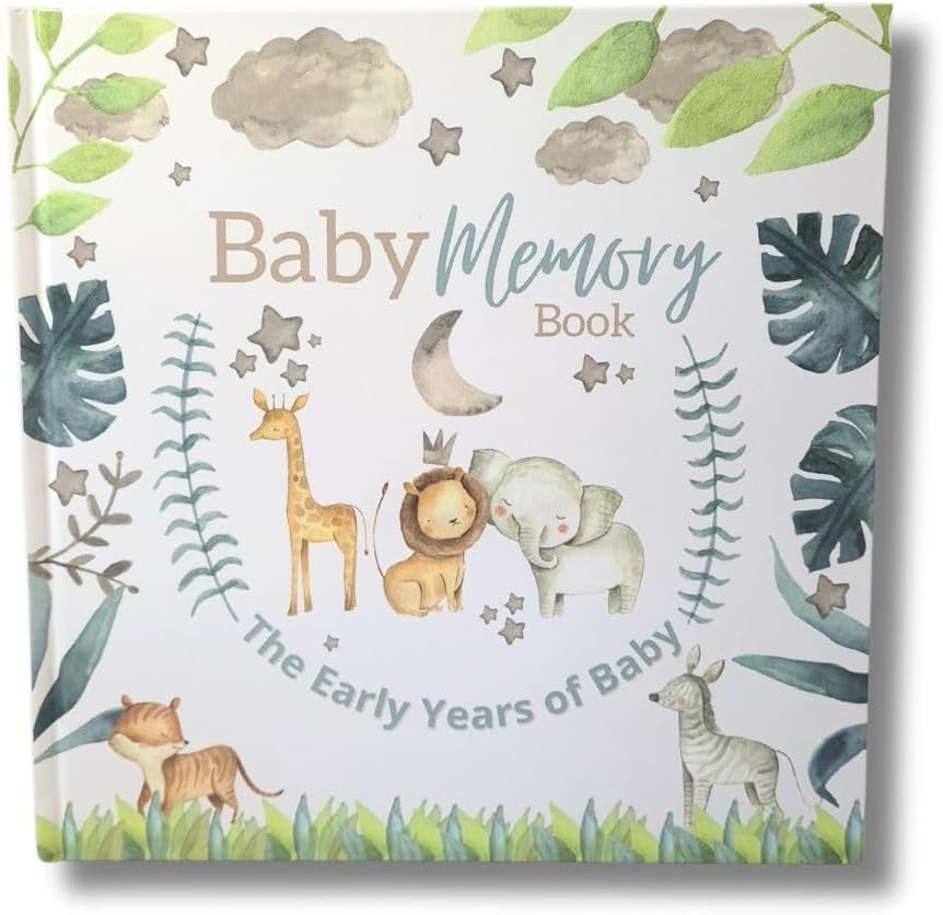 Baby Milestone Memory Book - First Year Journal - Gloss Hardback 36 Pages - New Baby Gift