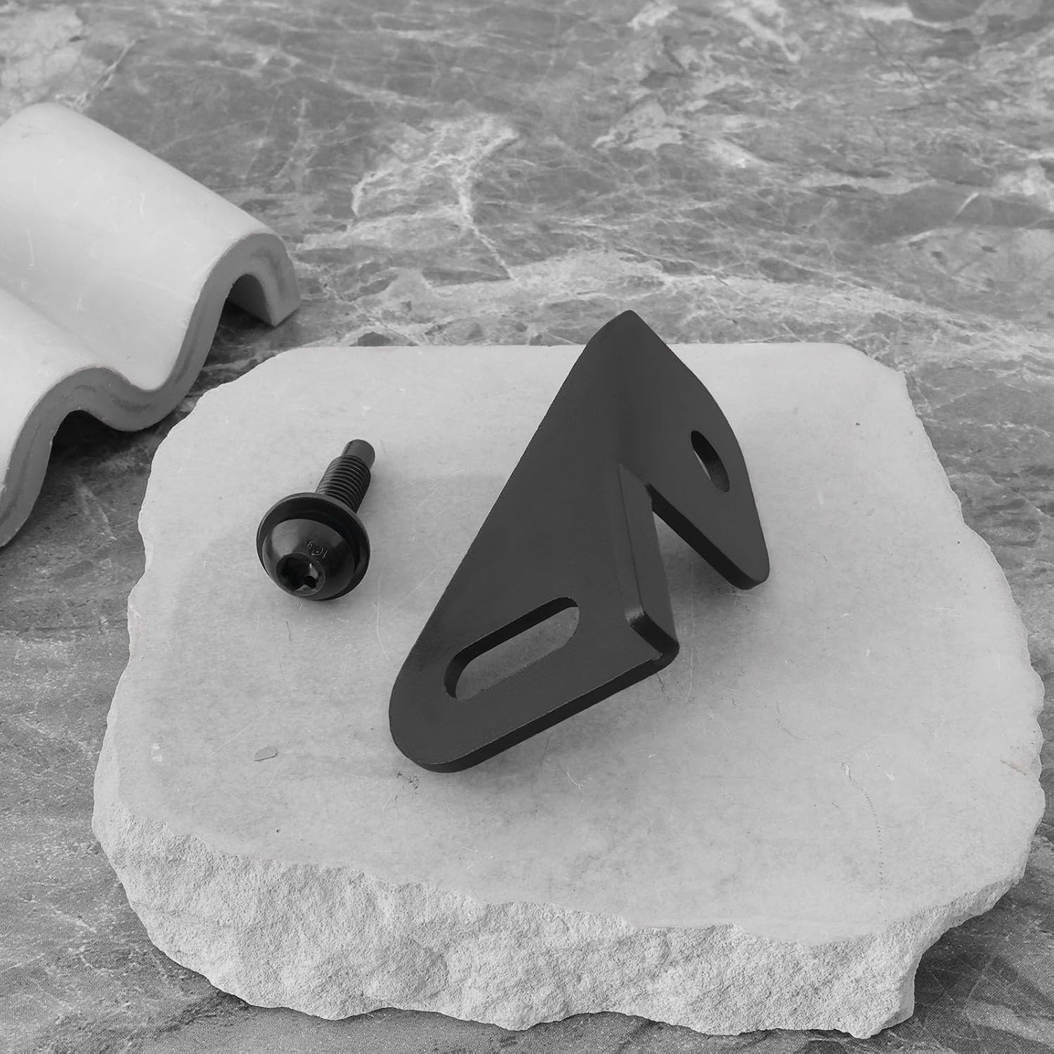 1Pc Car Antenna Mount Replacement Part Driver Side Mount Bracket Holder Compatible with Jeep Wrangler JL JLU Gladiator JT 2018-2024, Black image number 4