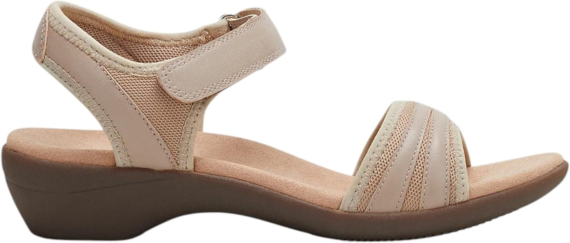 Hush Puppies Womens Amazing Taupe Slip on Leather Slides Sandals 42 image number 1