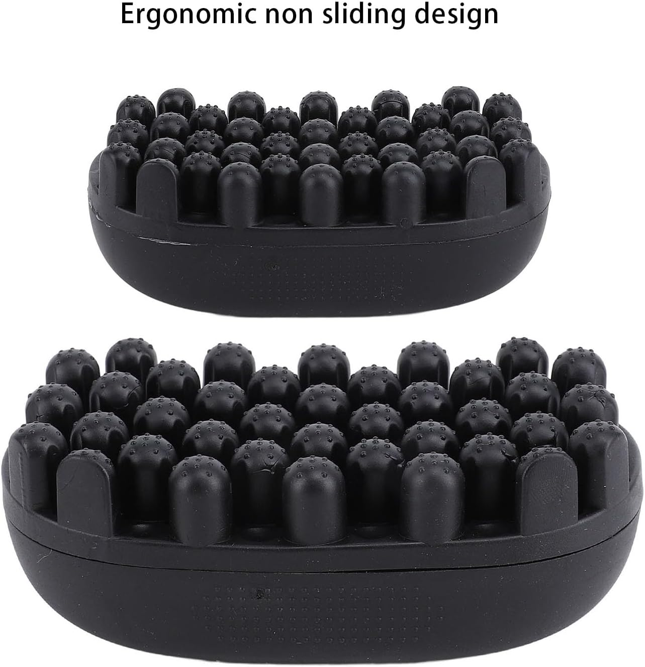 2Pcs Rubber Curling Hair Brush, Washable Twist Curl Comb Hair Styling Tool, Curl Brush with Pick Comb, Hair Twist Curling Comb for Curls, Small Holes Curler for Men Women image number 5