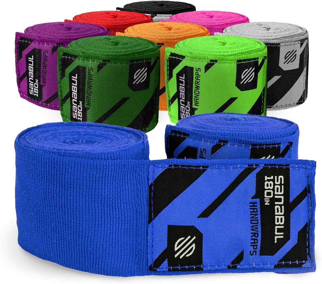 Sanabul Elastic Professional 180 Inch Handwraps for Boxing Kickboxing Muay Thai MMA