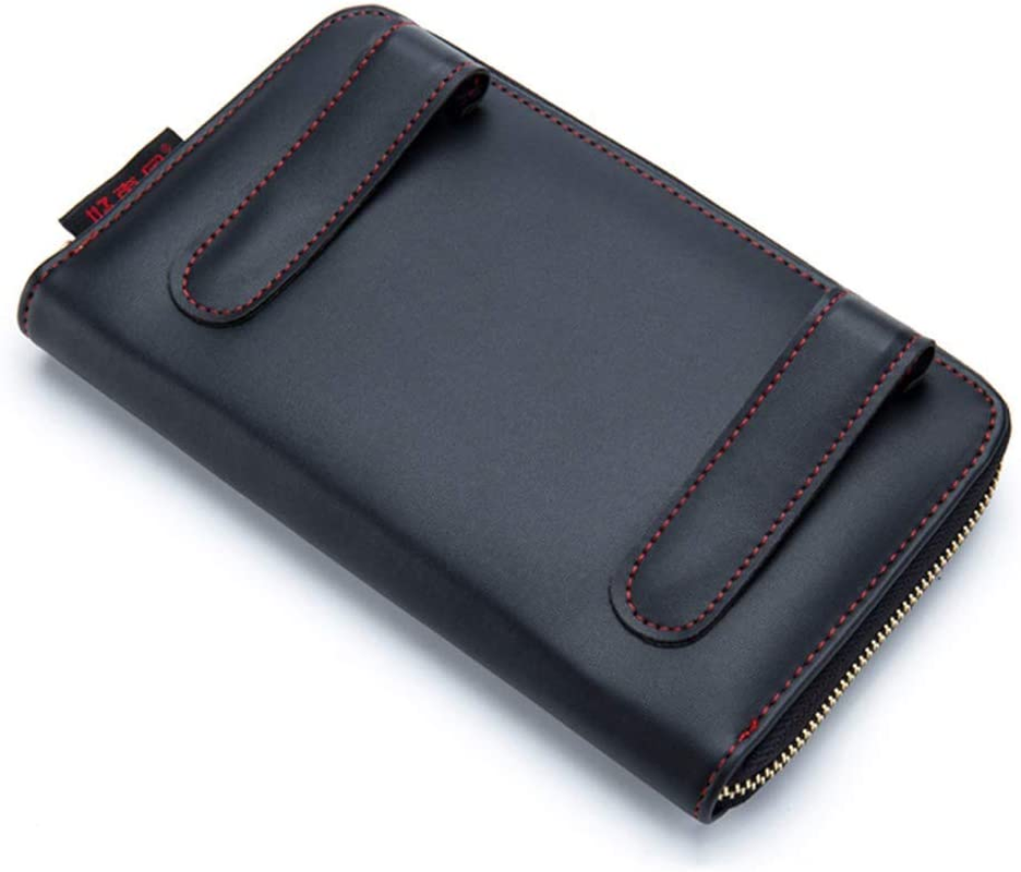 Cartisen Car Tissue Holder, Sun Visor Tissue Holder, Car Visor Napkin Holder, PU Leather Backseat Tissue Case Holder for Car Vehicle with Zipper (Black)