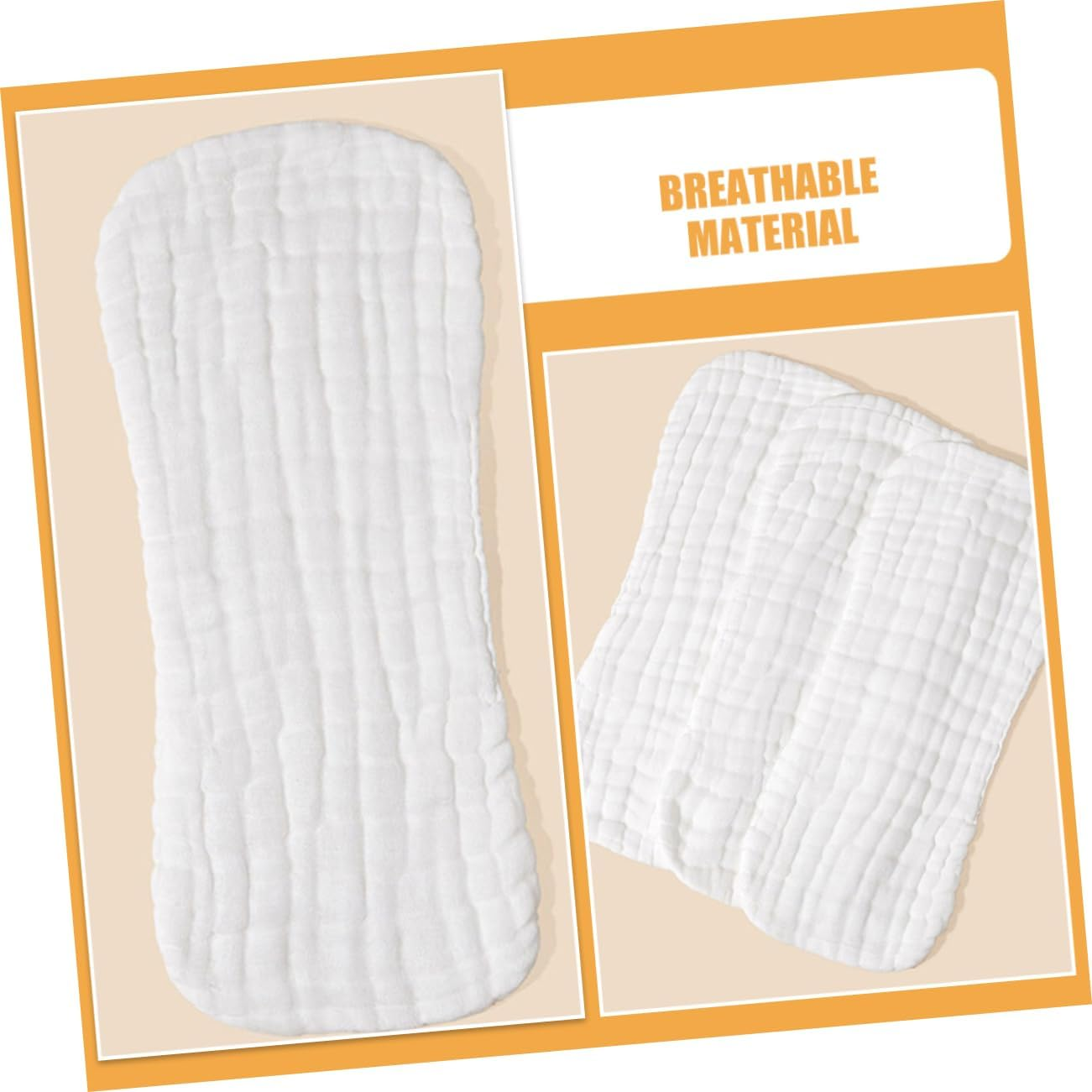 5Pcs Premier Reusable Diaper Inserts for Boys Months Cotton Pee Peep Pads image number 2