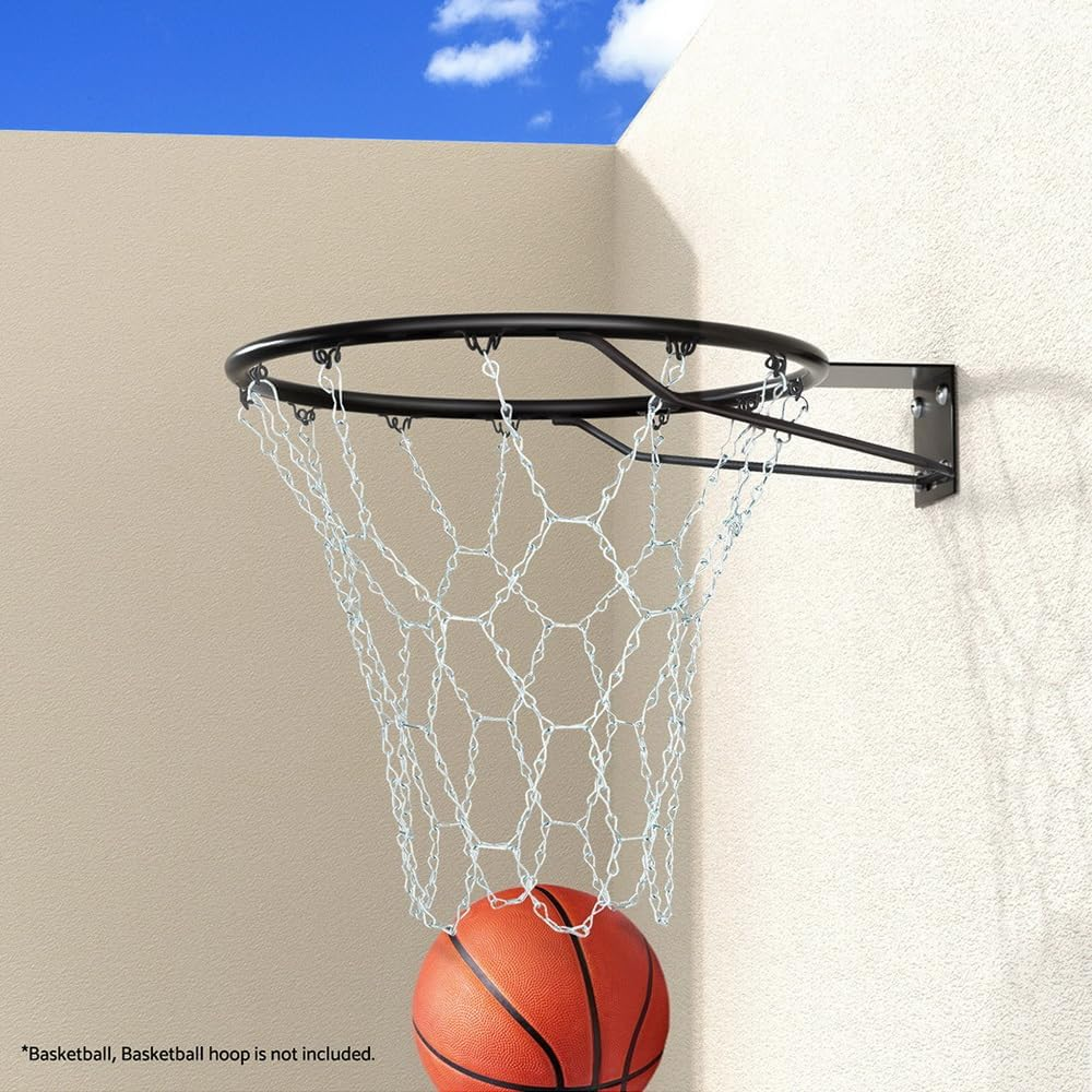 Everfit Basketball Ring Metal Braided Chain Net Official Size Rims Hoop 12 Loop image number 1