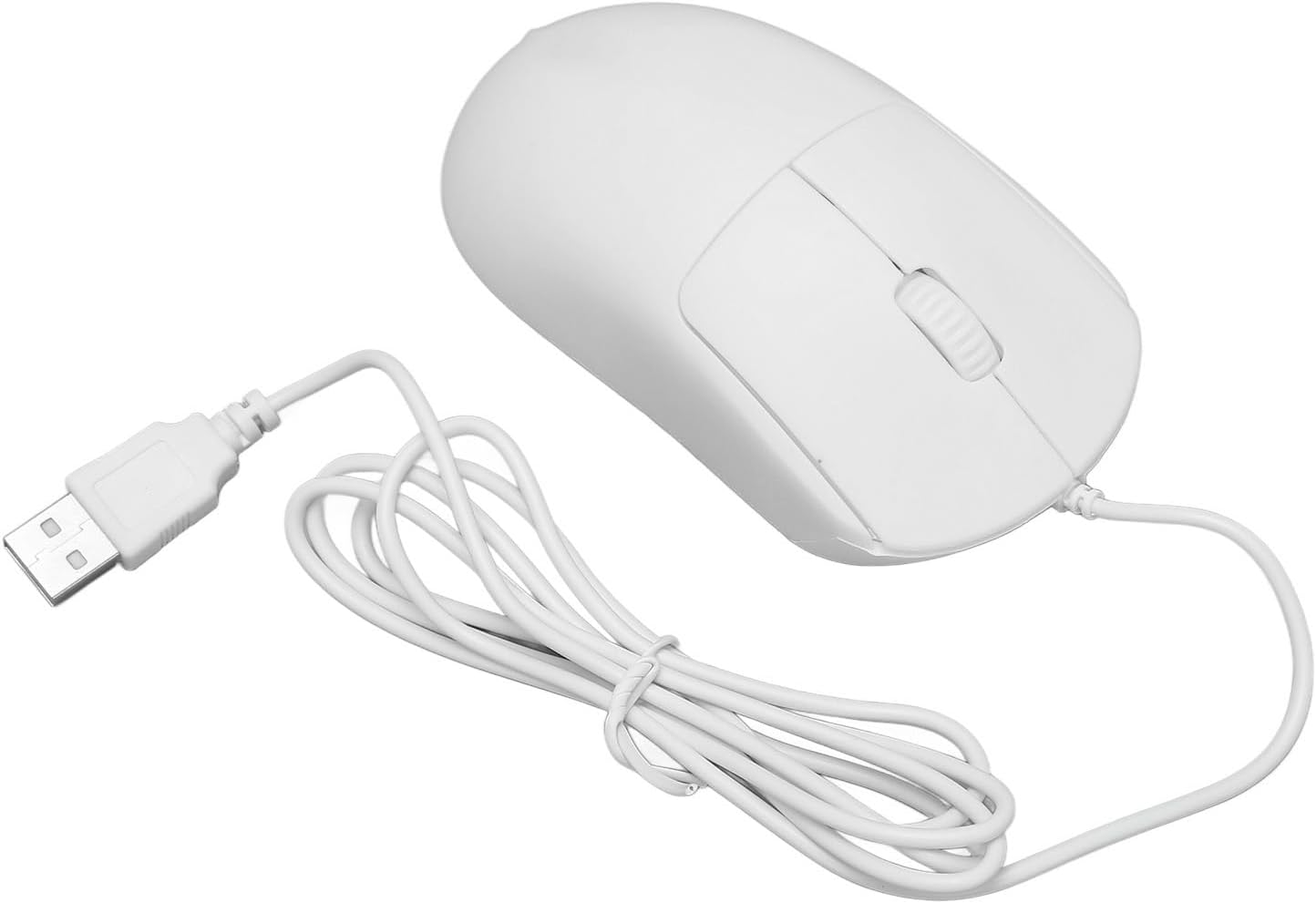 Computer Mouse Wired USB Port Plug and Play Optical Mouse Gaming 1200 DPI Office Desktop PC (White) image number 6