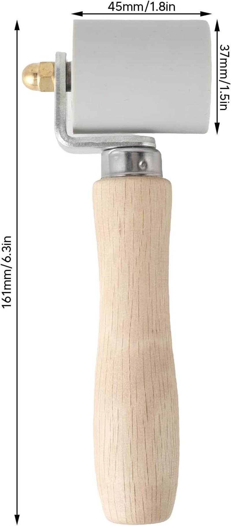 Seam Roller, Silicone Seam Tester with Bearing Design, Ergonomic Handle, Detachable Structure, Silicone Seam Roller for PVC Roofing Tape, Smoothing Seam Roller Tool (Gray Width image number 6