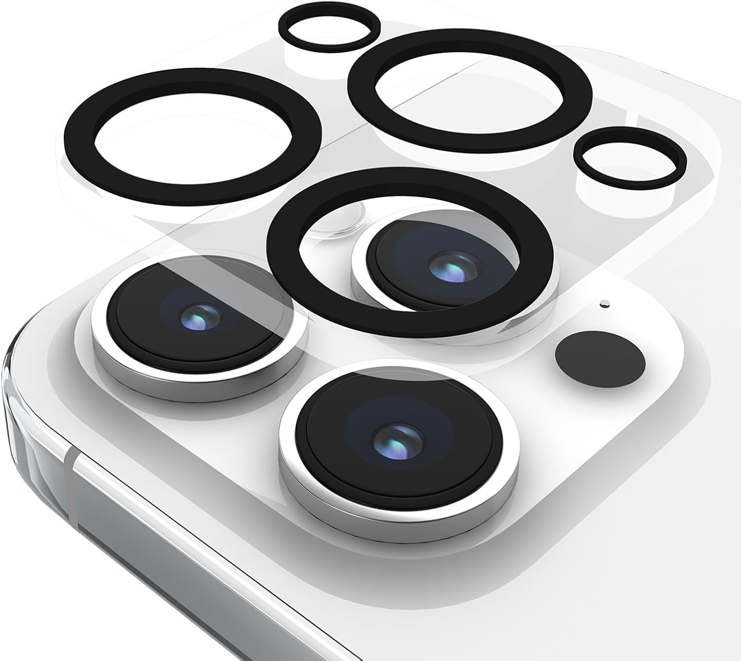Case-Mate Camera Lens Protector W/Twinkle Rings for Iphone 15 Pro Max/Iphone 15 Pro - Double Tempered Glass - Durable, Anti-Scratch - Ultra HD View W/Night Shoot, Bling, Case Friendly, Easy Install