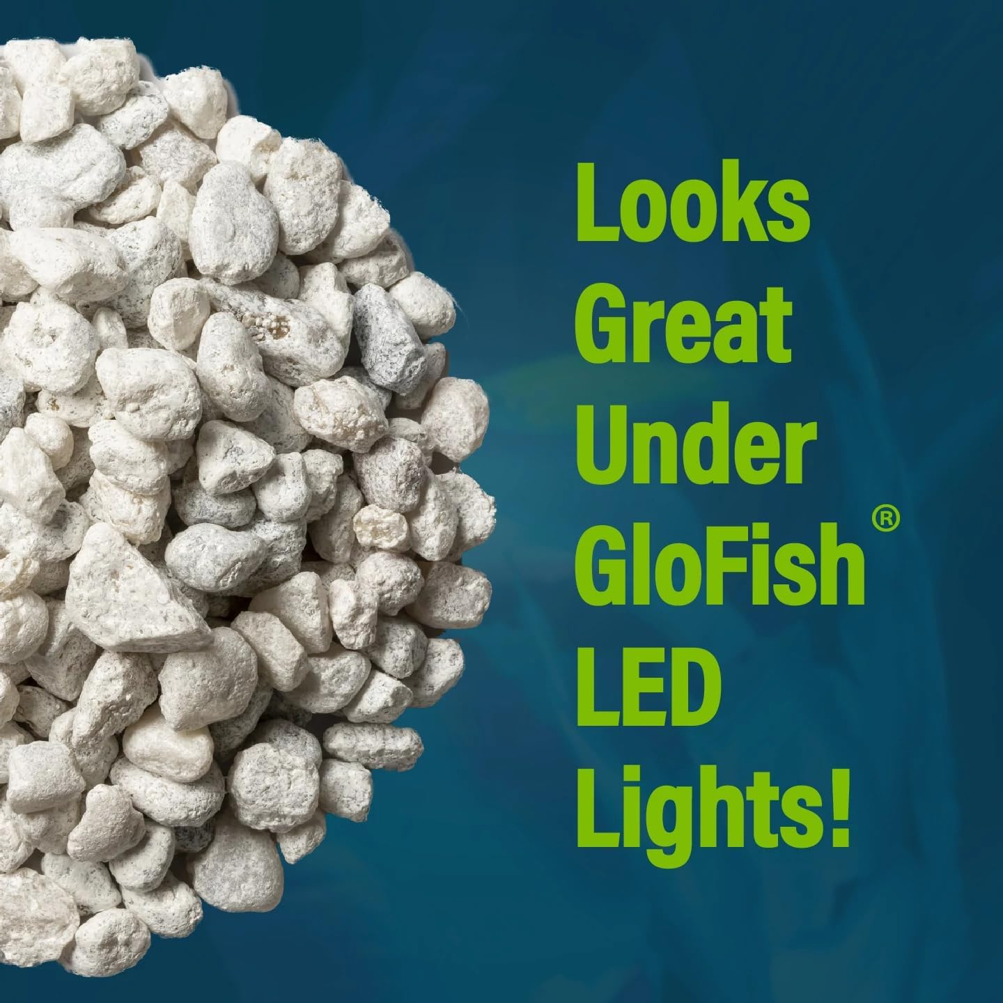 Glofish Aquarium Gravel 5 Pounds, White, Complements Glofish Tanks (29022)