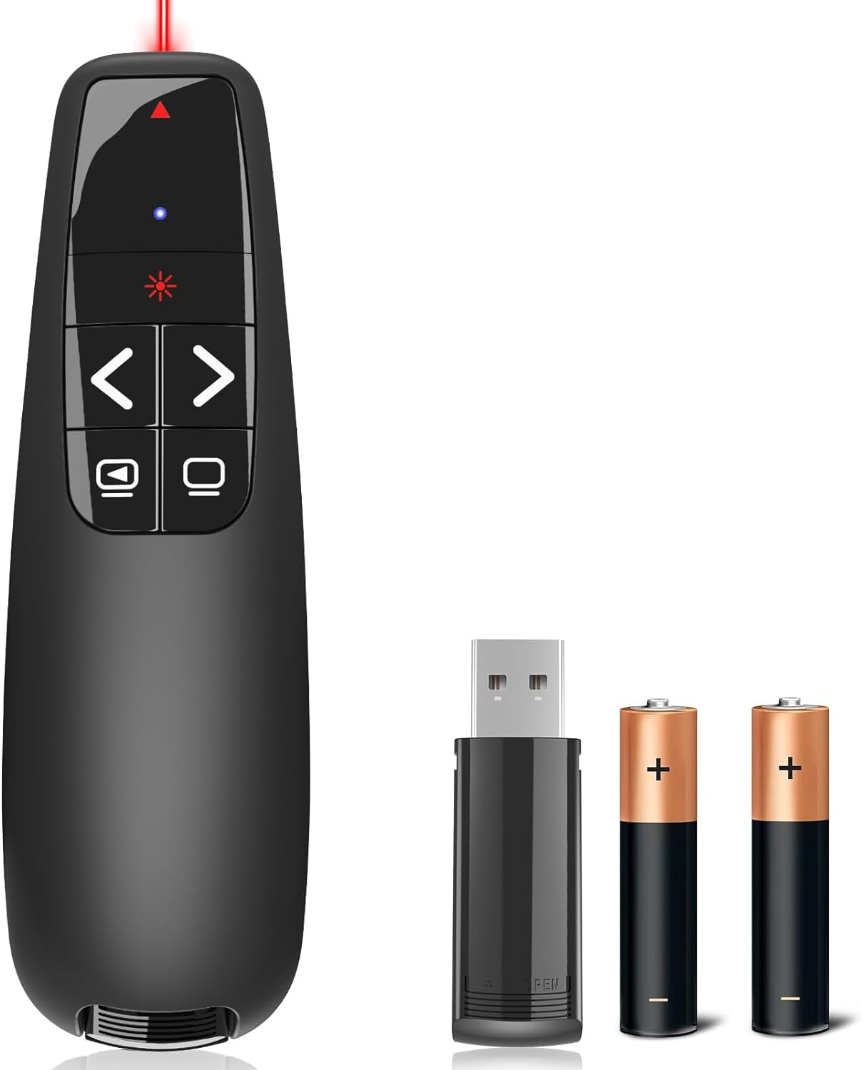 Wireless Powerpoint Remote Presentation Clicker, USB Wireless Presenter Remote-Clicker for Laptop Presentations Remotes, USB Wireless Presenter Remotes, Ergonomic Design - Universal Compatibility image number 6