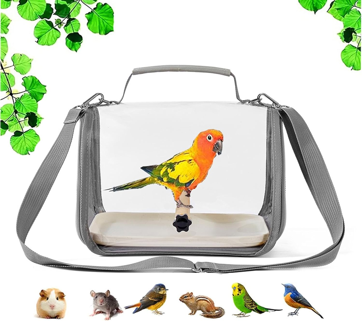 Bird Carrier Bag, Travel Cage for Bird Carriers - Outdoor Parakeet Carrier with Perch - Small Companies Carrier Cage for Parakeet, Lovebirds, Pouch image number 2