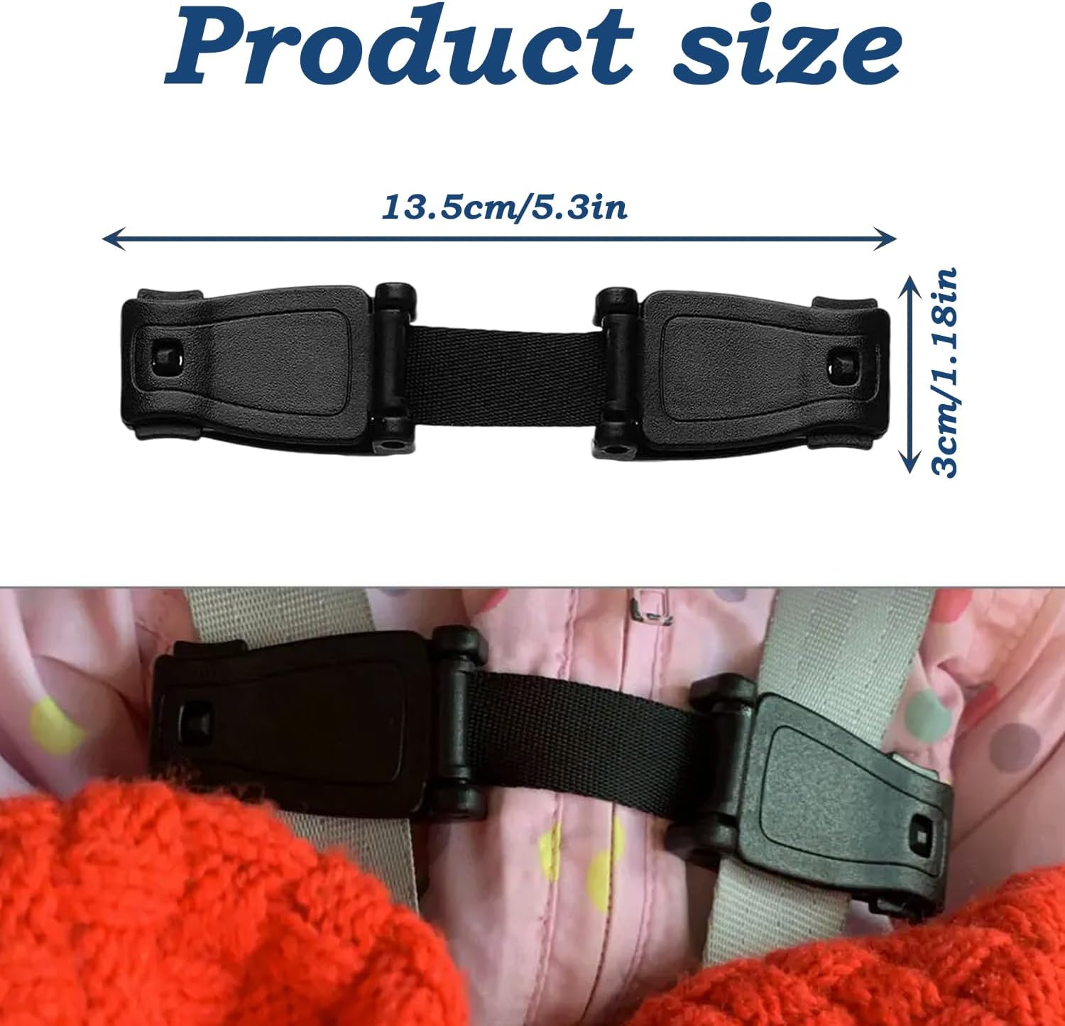 Secure 2Pcs anti Escape Car Seat Strap Set &ndash; Adjustable Safety Harness for Car Seats &ndash; Prevents Escape for Added Safety image number 4