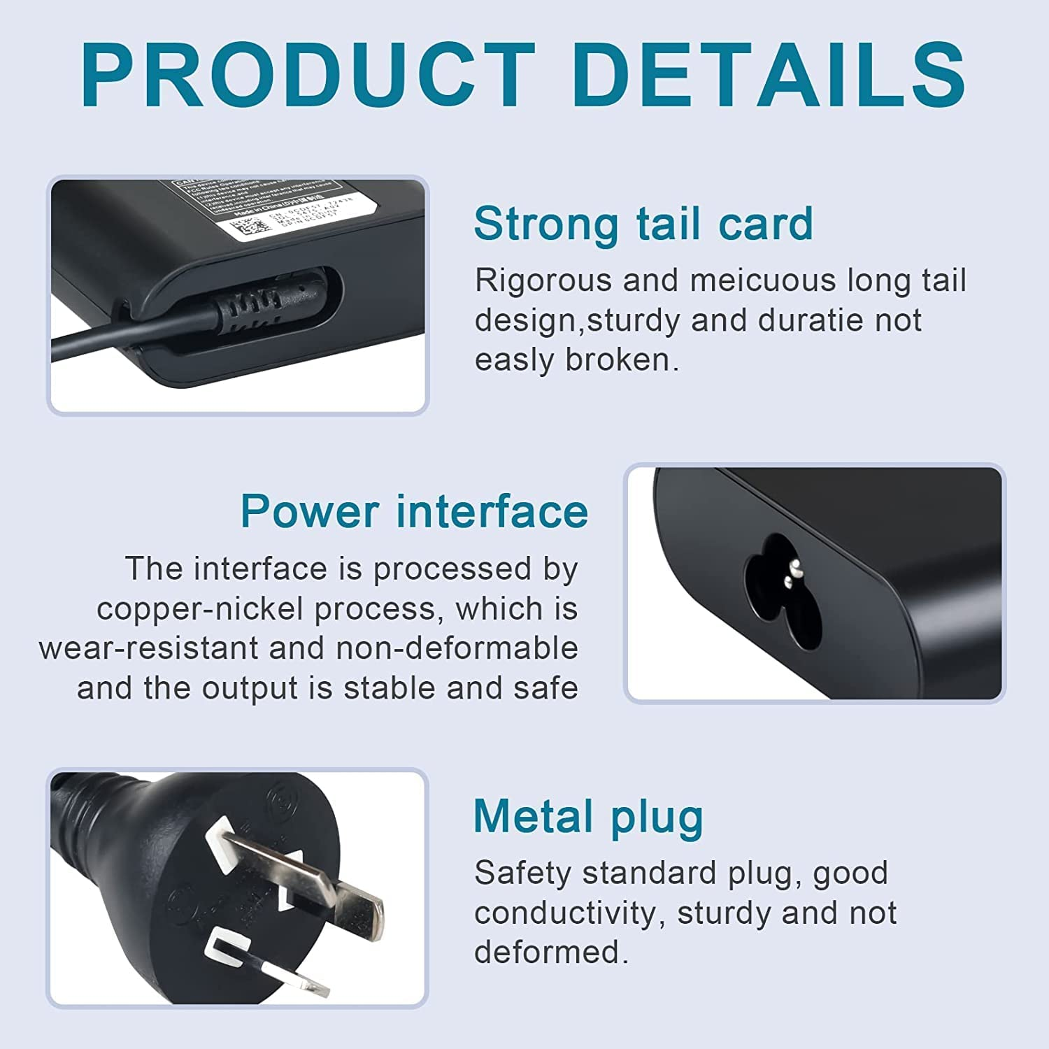 65W USB C Charger for DELL Xps 13 15 12 9365 9350 9360 DELL Latitude 5420 5290 7490 5520 5285 5179 5480 5400 5310 5320 5175 5289 7420 7410 7370 7275 7280 7212 Laptop Adapter image number 6
