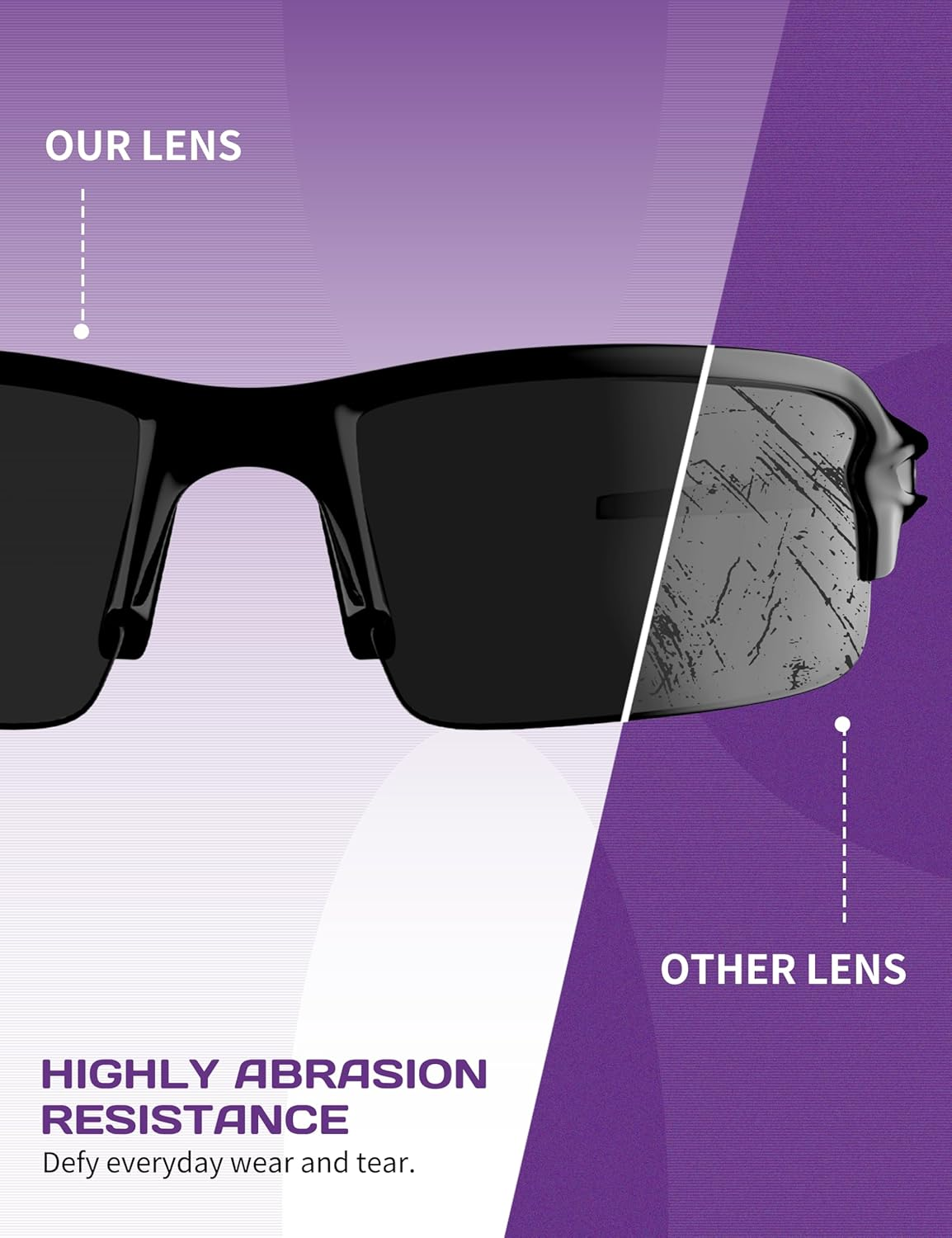 1.6MM Replacement Lenses Compatible with BOSE Tempo BMD0010 Sunglasses, Anti-Scratch and Impact Resistant - Dark Black image number 2