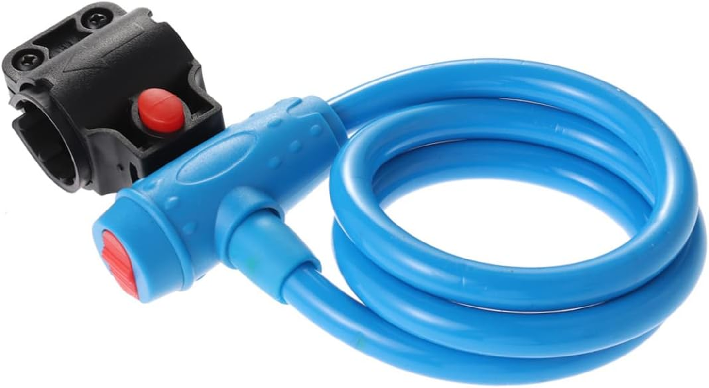 Milisten Colorful Bike Lock Anti-Theft Chain Lock Steel Cable Waterproof Bike Padlock for Road and Mountain Bicycles Blue - Black image number 5