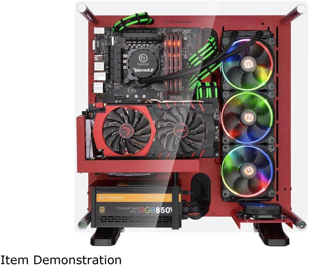 Thermaltake Core P3 Red Edition Tempered Glass Mid Tower Open Frame Case image number 6