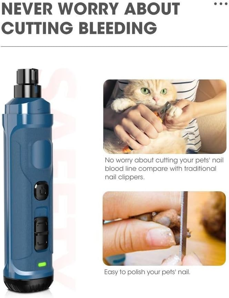 YES4PETS Electric Pet Dog Cat Quiet Nail Grinder Clipper Cutter Grooming Trimmer image number 3