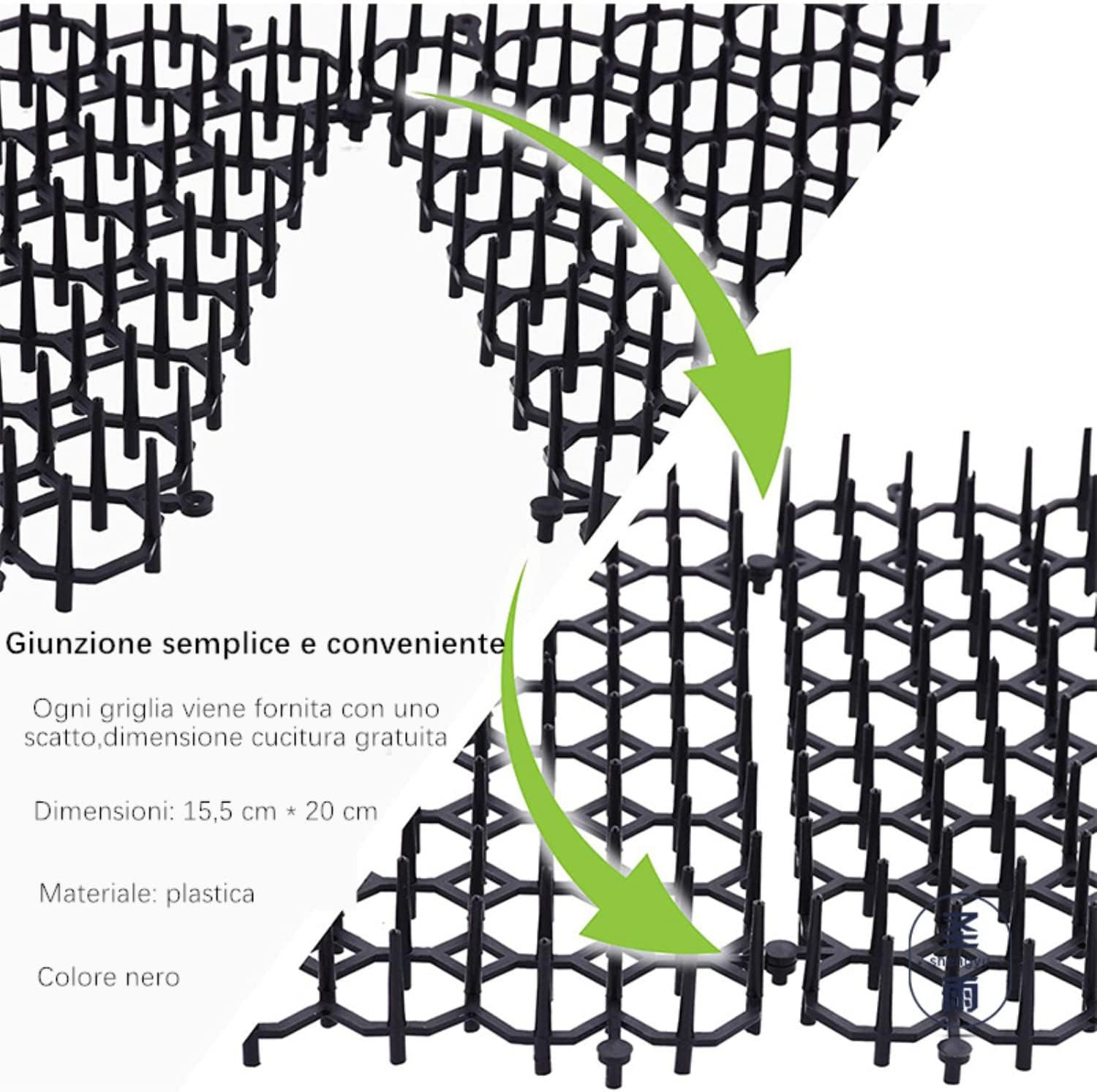 LATRAT 12 Cat Protection Mats + 4 Rungs U Shape Plastic Cat Repellent Pads for Gardening with Tips (20 X 15.5 Cm) image number 3