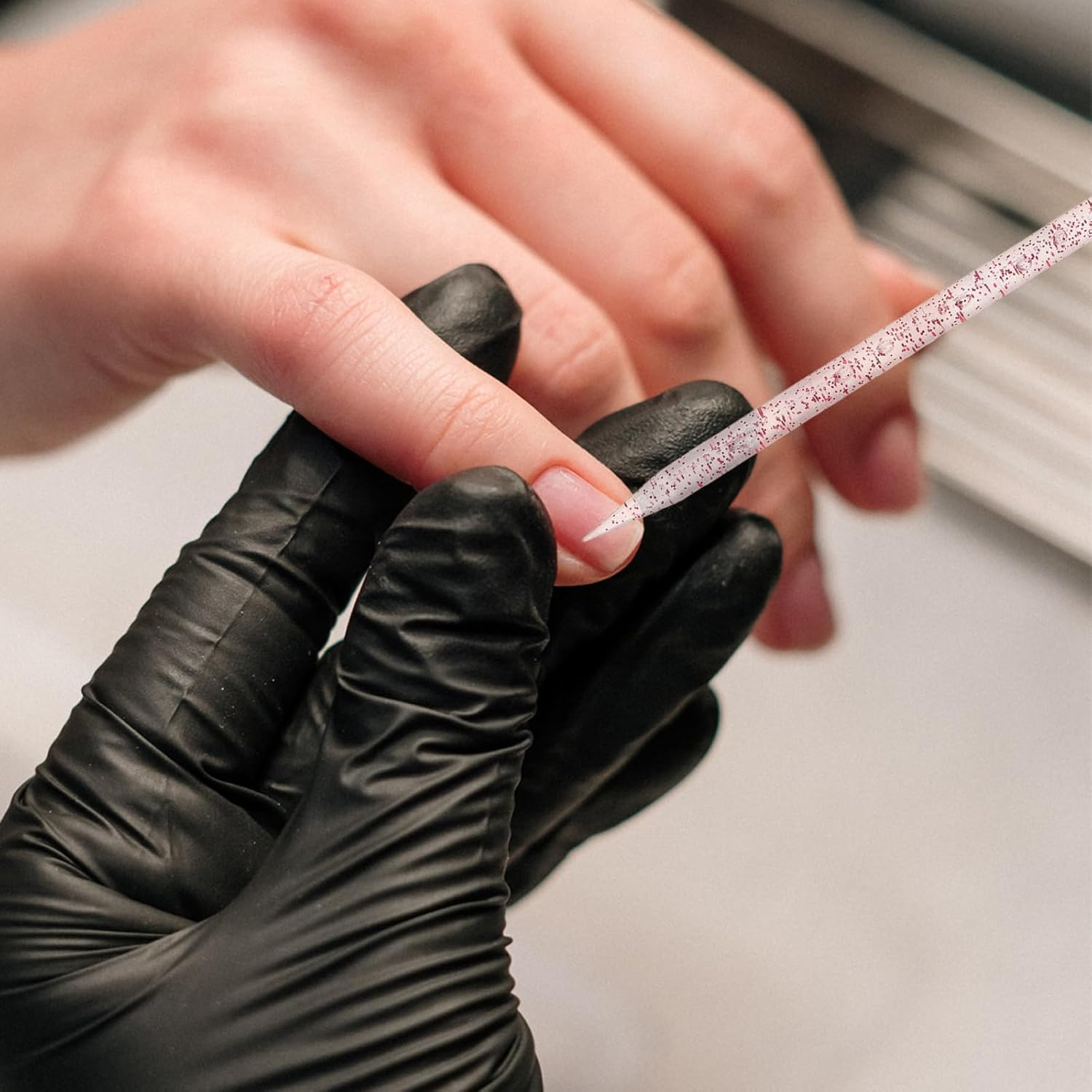 NIYANGLE 600Pcs Nail Art Supplies: Plastic Dotting Sticks - Rhinestone Picker & Cuticle Pusher for Professional and Home Nail Decoration image number 5