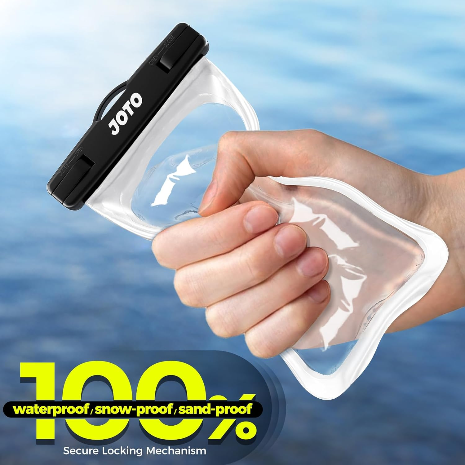 JOTO 2 Pack Waterproof Phone Pouch Case up to 7", IPX8 Underwater Phone Case Cellphone Dry Bag for Iphone 17 16 15 14 13 12 Pro Max Xs Max XR X 8 7 6S plus Se/Galaxy S24 S23 S22 S21 -Black/Clear - Black image number 3