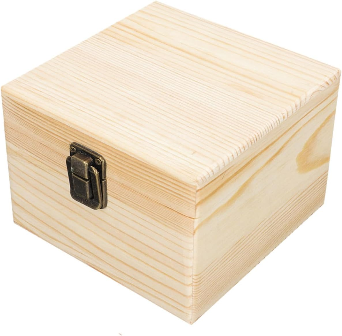 Jojofuny Handmade Wooden Jewelry Storage Box Boys and Girls Graffiti Box Unpainted Craft Storage image number 5