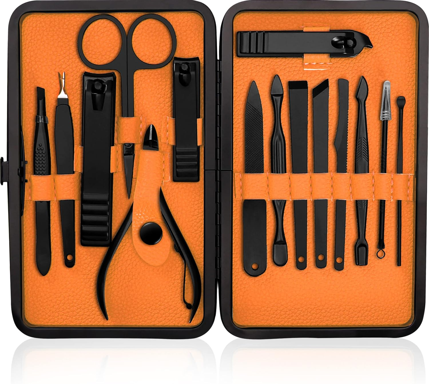 15-Piece Manicure Set for Women Men Nail Clippers Stainless Steel Manicure Kit - Portable Travel Grooming Kit - Facial, Cuticle and Nail Care - by Utopia Care