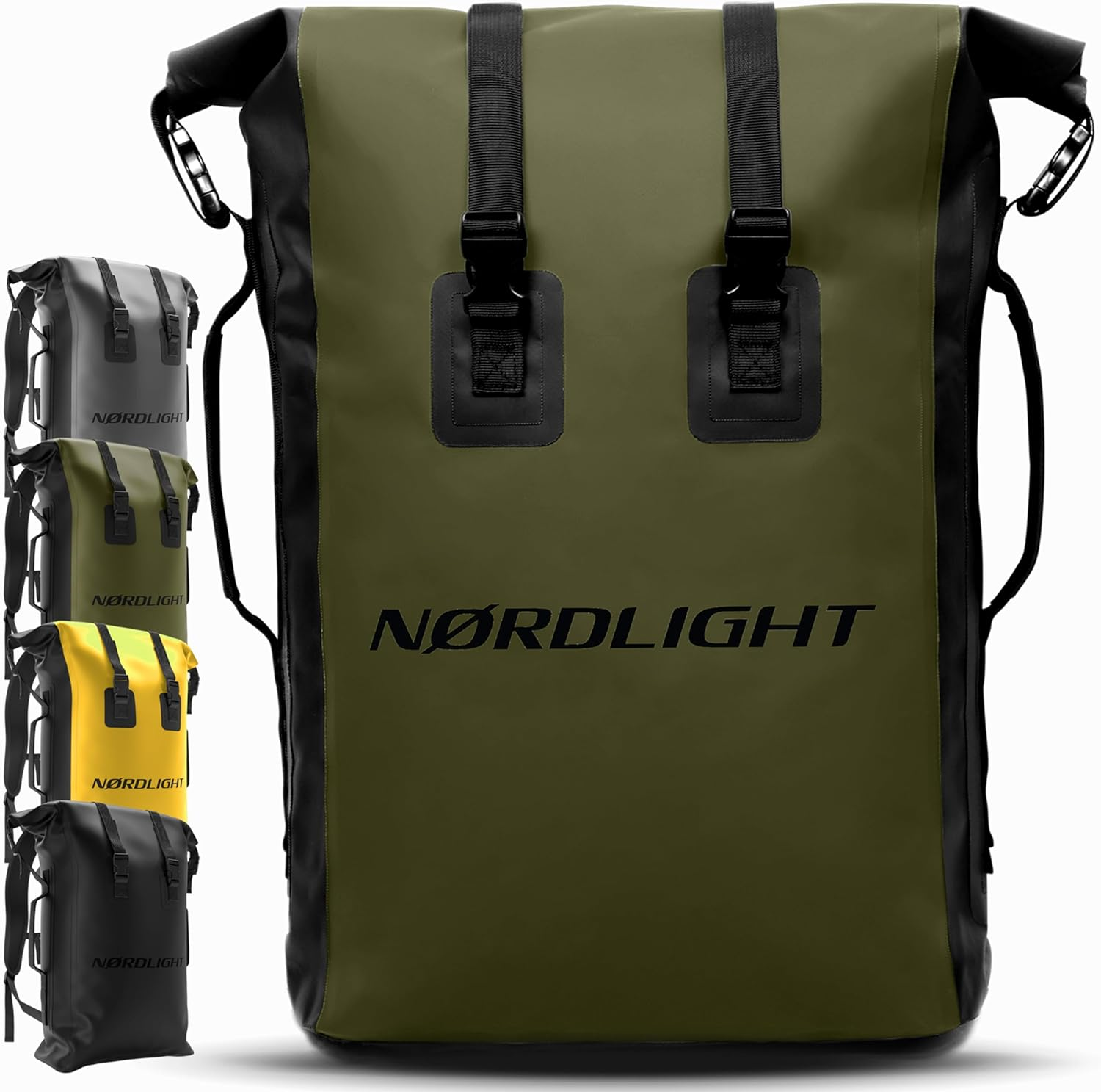 Nordlight Waterproof Backpack Dry Bag 35L Roll Top Backpack with Padded Carry Strap, Waterproof Bag for Water Sports, Bicycle Backpack, Messenger Backpack, Trekking, Fishing