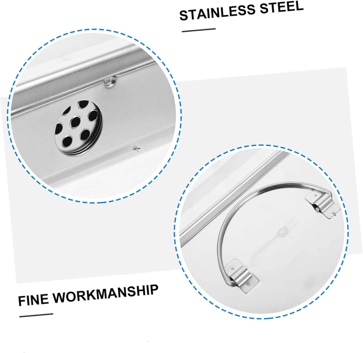 FRCOLOR Bottle Oven Thermometer Square Tray Silver Trays Hammered Silver Stainless Steel Storage Box Instrument Sterilization Box Soaking image number 5