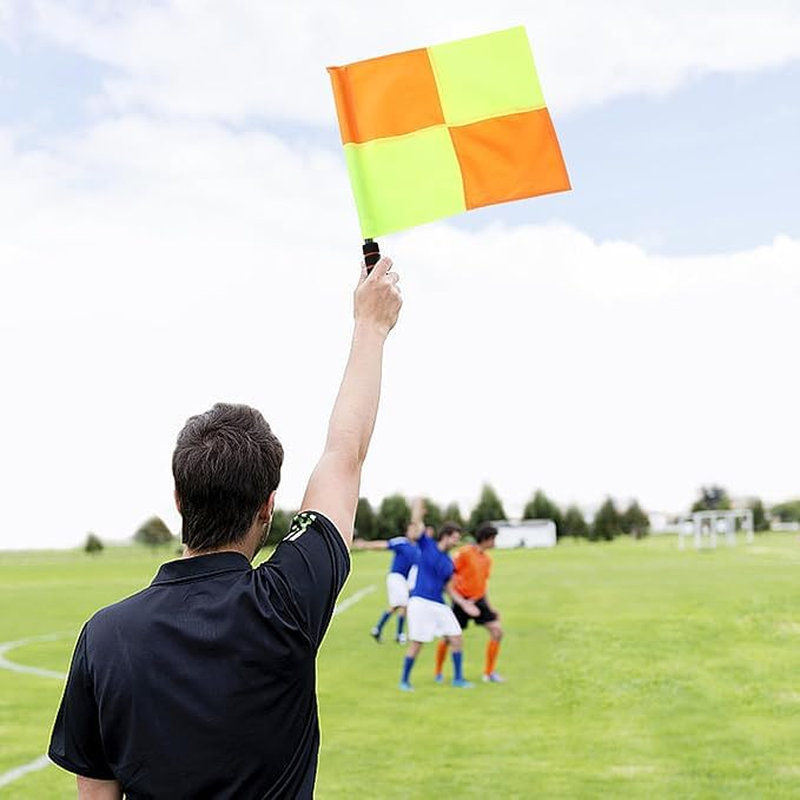 2Pcs Linesman Flags Referee Flag Football Training Border Flag Set Referee Flag for Sports Games Football