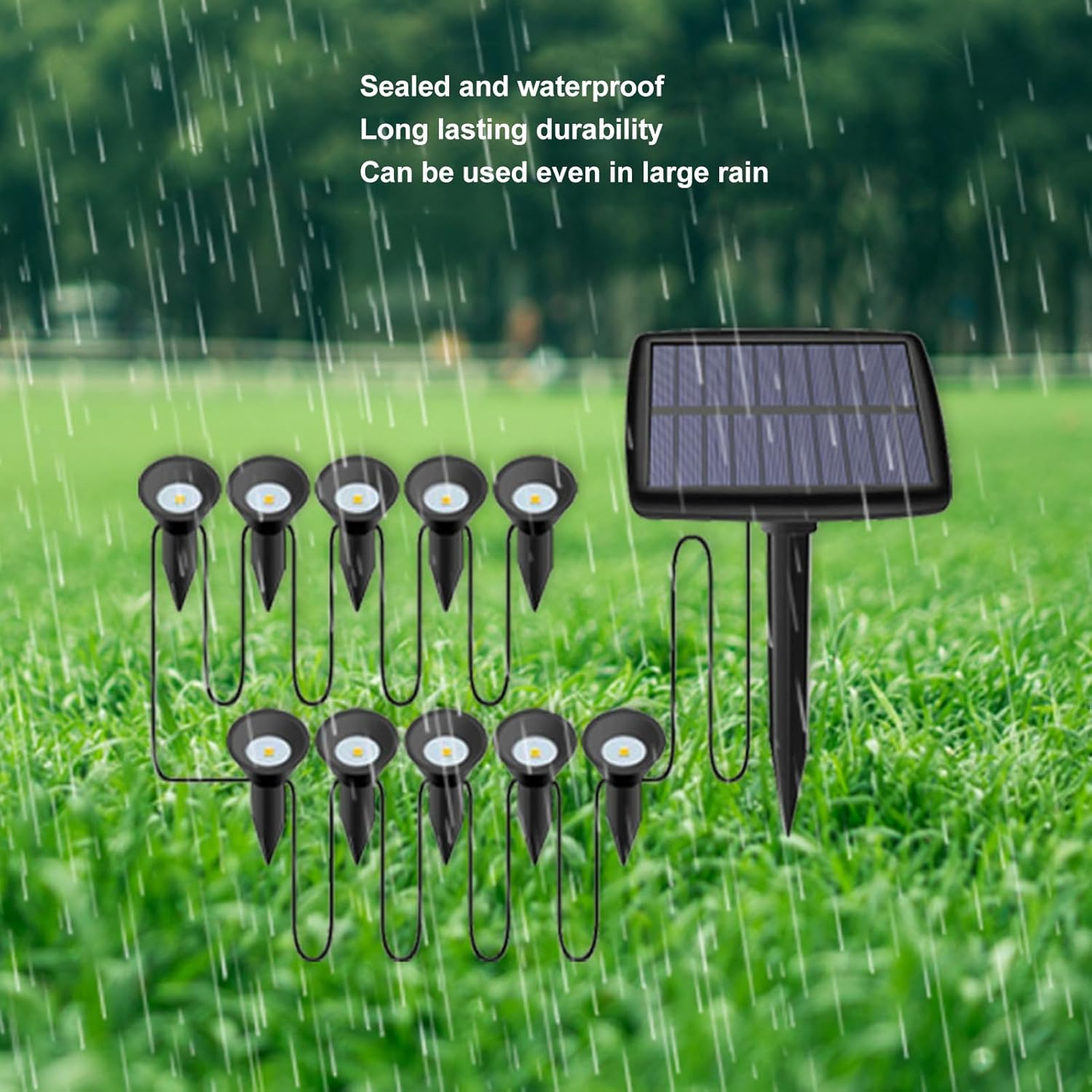Solar Pathway Lights, 10 in 1 Design Pathway Lights Outdoor Solar Lights Outdoor Garden Lights Waterproof IP55 Solar Powered Auto On/Off for Garden Lawn Patio Yard Landscape